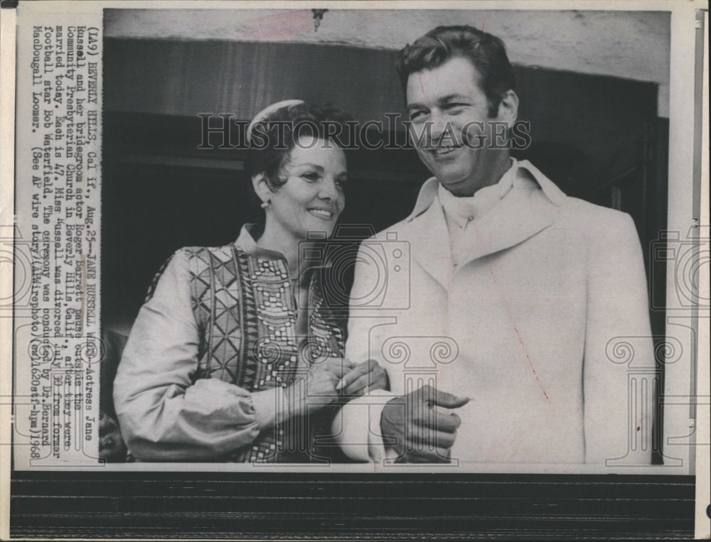 1968 Press Photo Jane Russell and Roger Barrett Married - RSH15831 - Historic Images