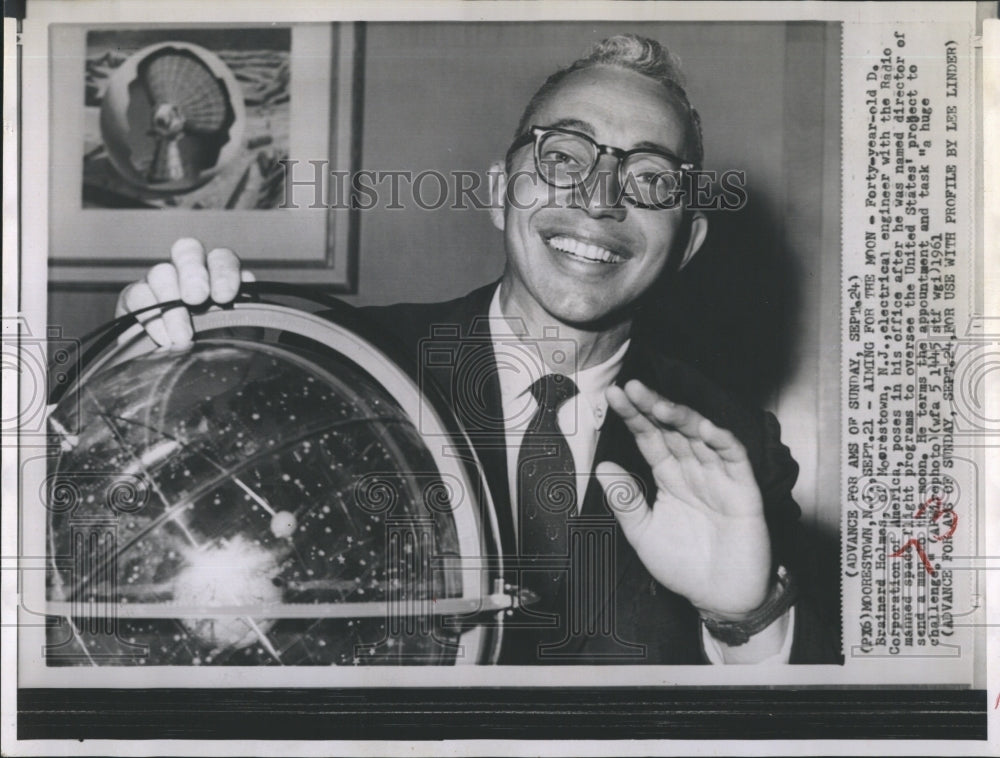 1961 Press Photo Brainerd Holmes of Moorestown, N.J. - Historic Images