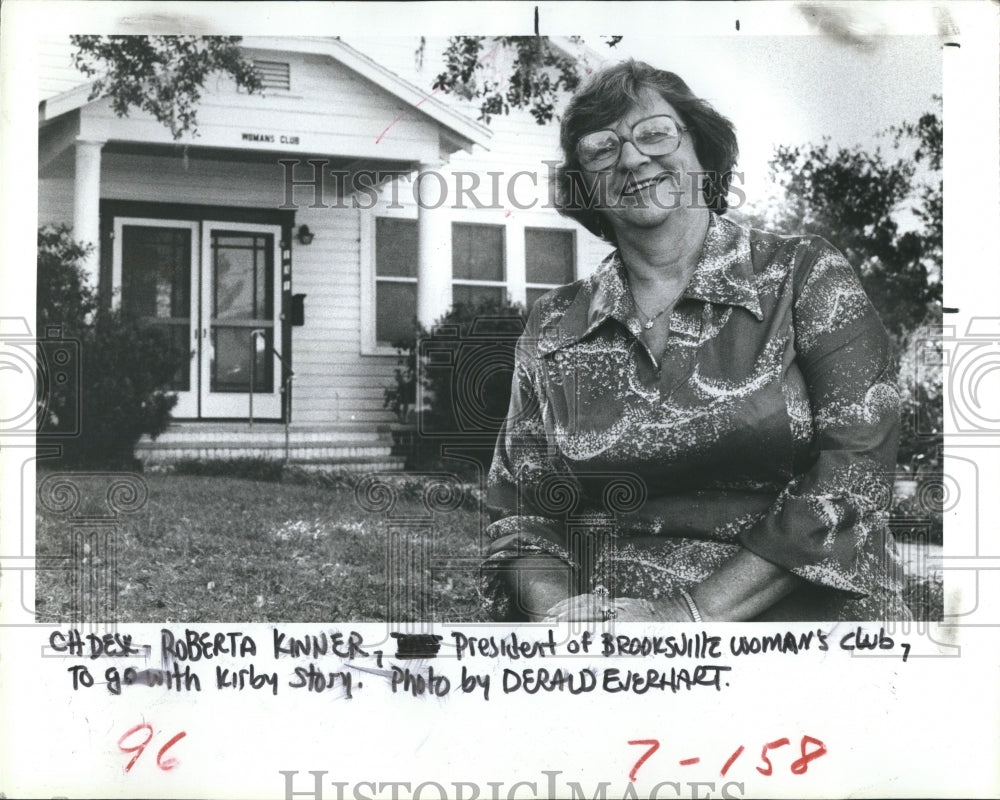 1981 Press Photo Roberta Kinner President Brooksville Women&#39;s Club - RSH16007 - Historic Images