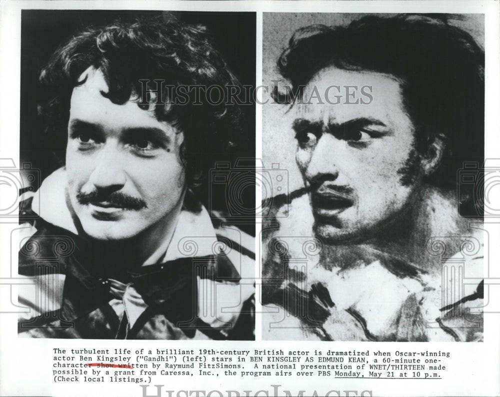 Press Photo Actor Ben Kingsley star as Edmund Kean. - RSH16085 - Historic Images