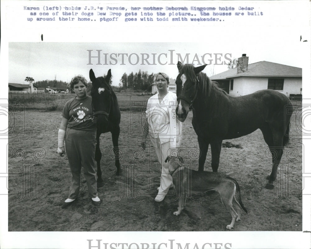 1987 Press Photo Kingcomes And Horses - RSH16095 - Historic Images