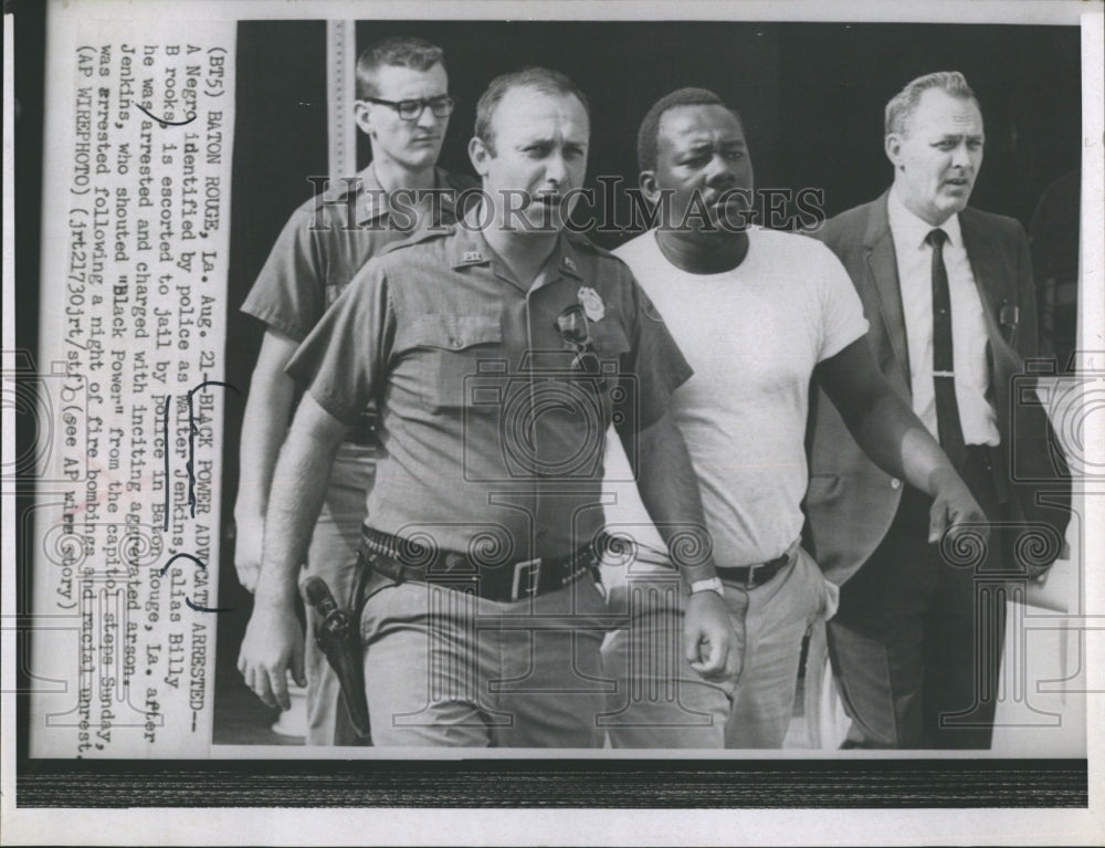 Press Photo Walter Jenkins, A.K.A. Billy B. Rooks arrested for  arson. - Historic Images