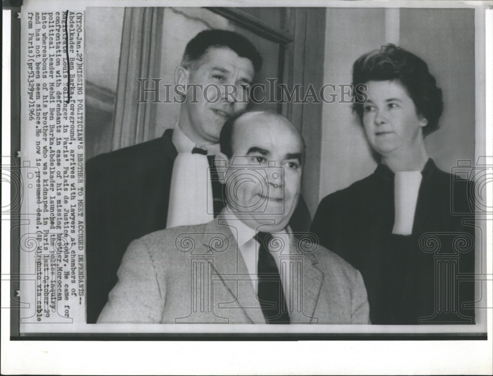 1966 Press Photo Missing politicians brother to meet accused defendants - Historic Images