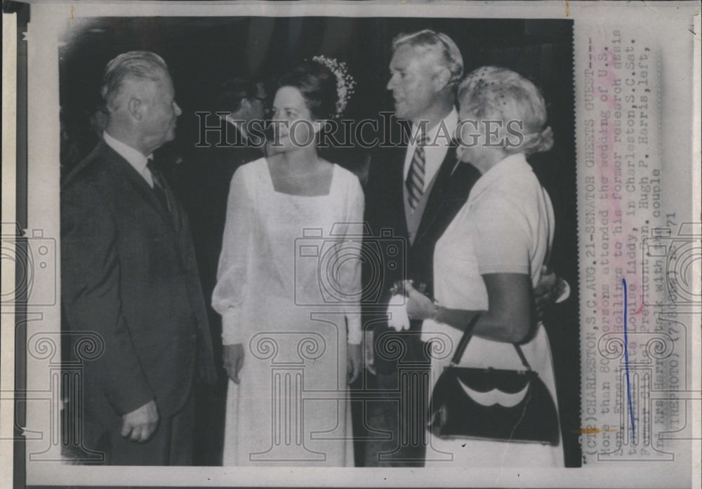 1971 Press Photo Sen. Earnest Hollings wedding Louise Liddy. - RSH16409 - Historic Images