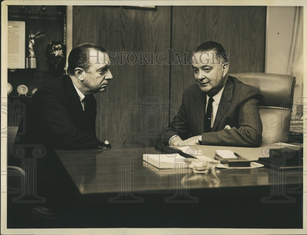 1964 Press Photo Walter Cronkite and Dr. Howard A. Rusk - Historic Images
