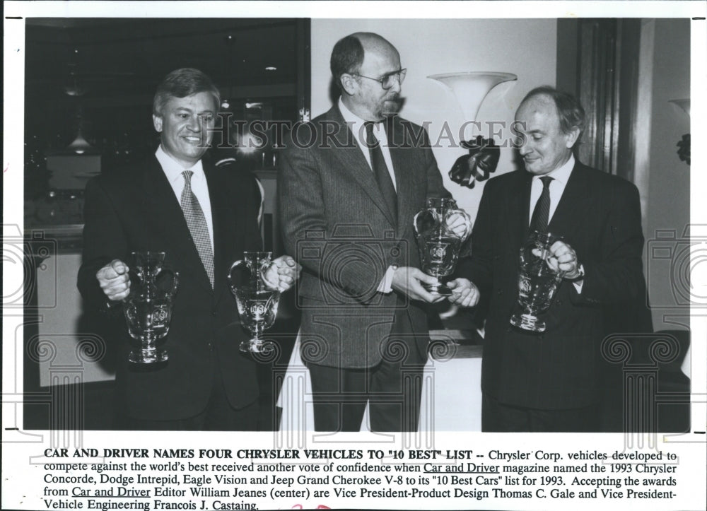 1993 "Car and Driver Magazine" names 4 Chrysler vehicles to 10 best-Historic Images