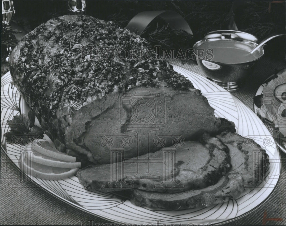 1986 Press Photo Beef rib eye roast - Historic Images