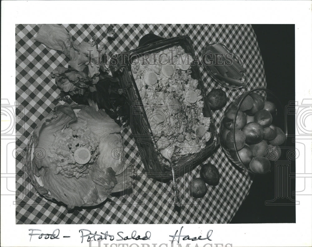 1984 Press Photo Pictured is dish of potato salad. - RSH16637 - Historic Images