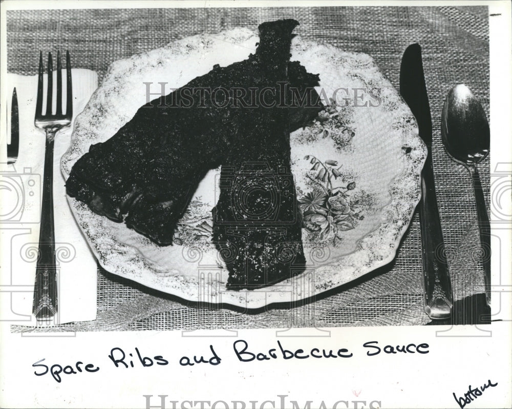 1980 Press Photo Spareribs - Historic Images