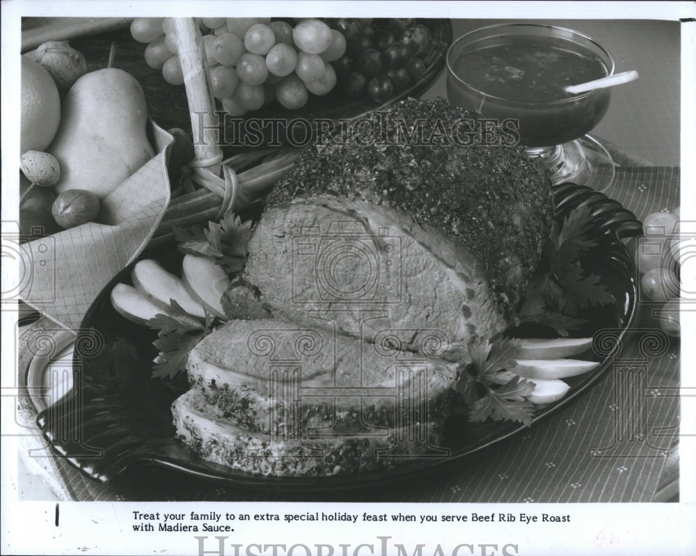 1986 Press Photo Fix beef rib eye roast - RSH16723 - Historic Images