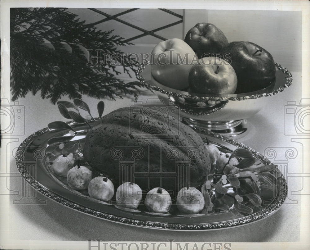 1974 Press Photo Pictured is a dish of chocolate apple pudding. - Historic Images