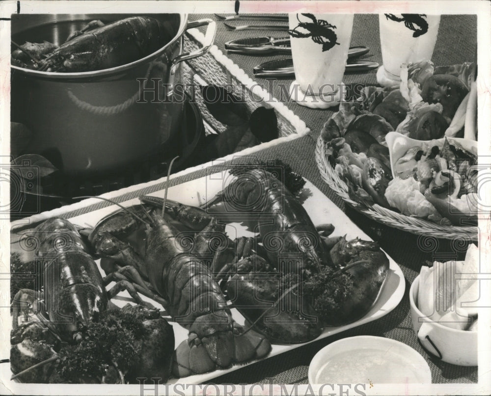 1971 Press Photo Cooked lobster - Historic Images