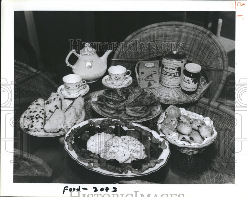 1985 Press Photo Typical Irish Breakfast. - Historic Images