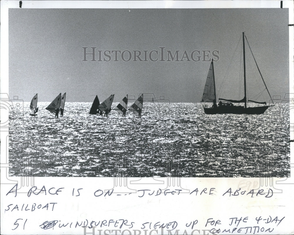 1978 Press Photo Windsurfing competition - RSH16885 - Historic Images