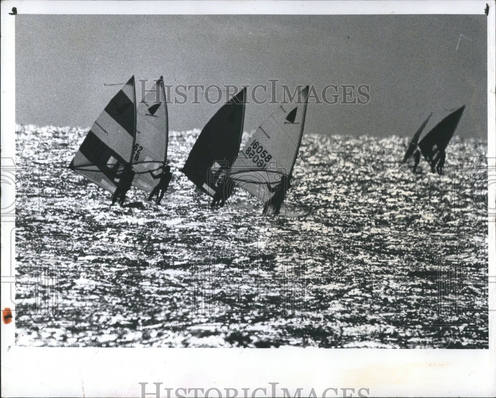 1978 Press Photo Windsurfing Competition - Historic Images