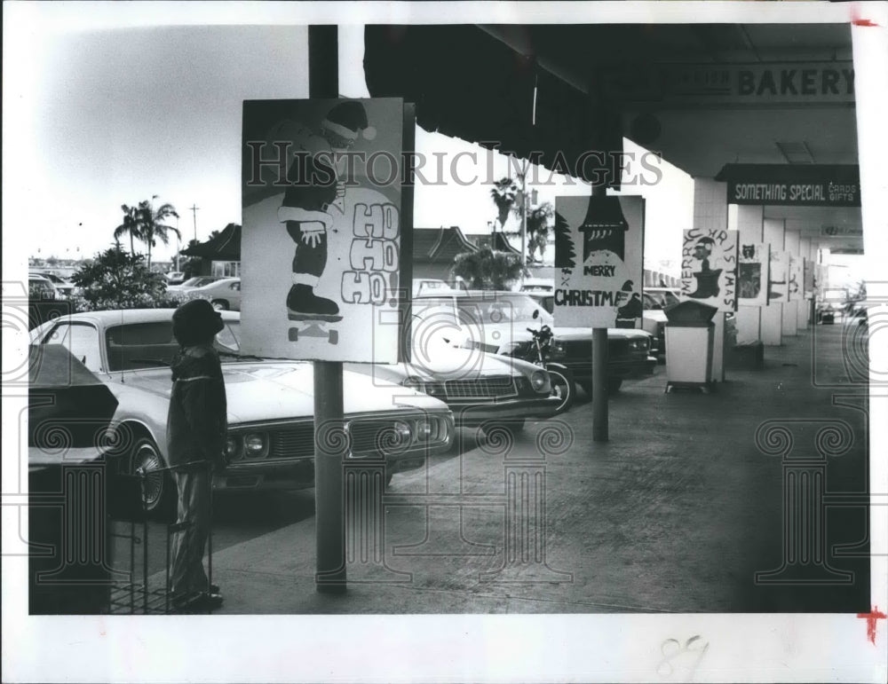 1978 Press Photo Maderia Beach Shopping Center Florida Christmas Posters - Historic Images