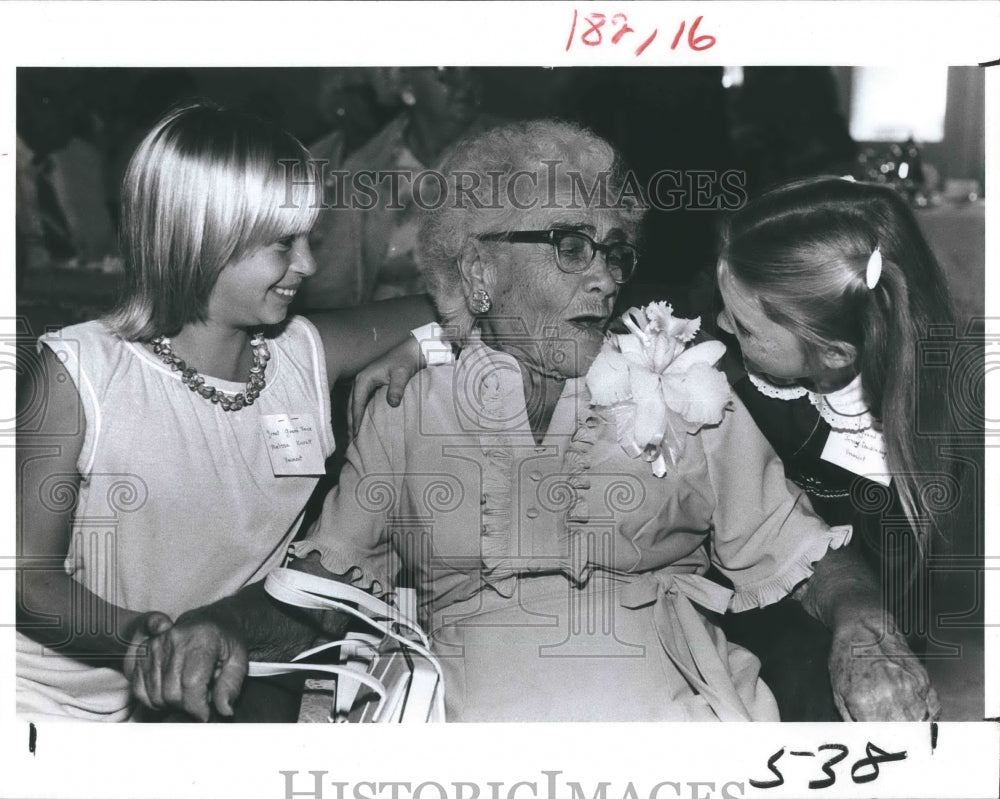 1983 Press Photo Winnie Dollinger Melissa Kuralt Jessy Doubleday - Historic Images