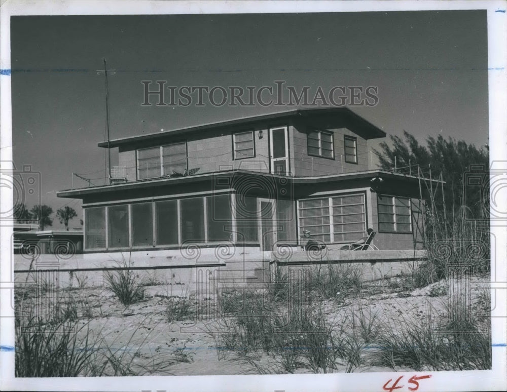 1956 Press Photo George Watts Gulfside Home Don Ce-Sar - RSH17513 - Historic Images