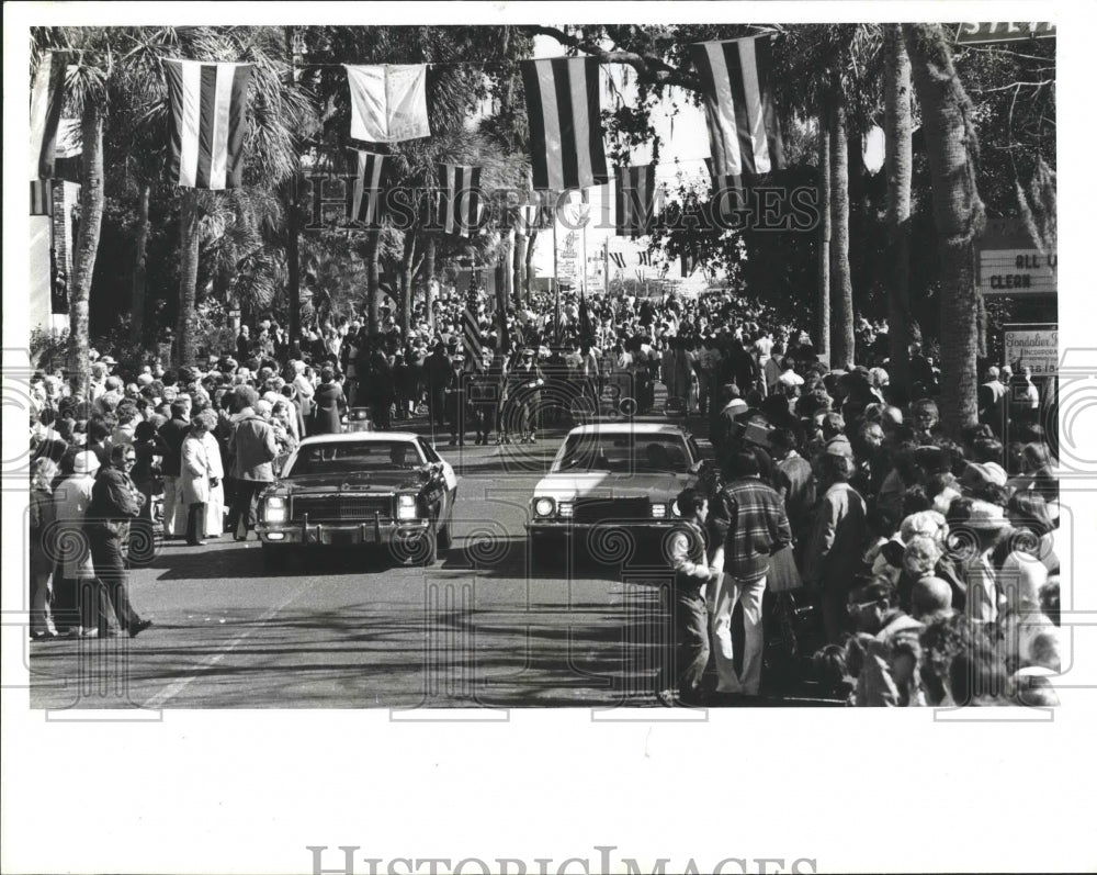 1980 Press Photo Procession Goes From Church To Bayou - Historic Images