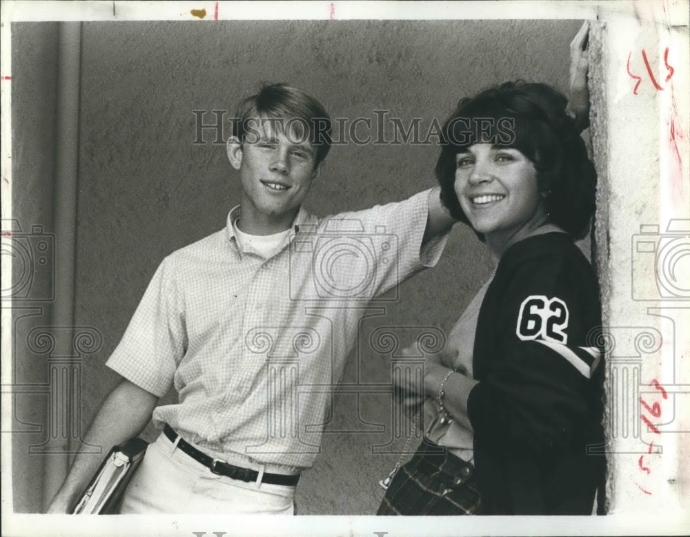 1981 Press Photo Ron Howard Cindy Williams Actors AMERICAN GRAFFITI - Historic Images