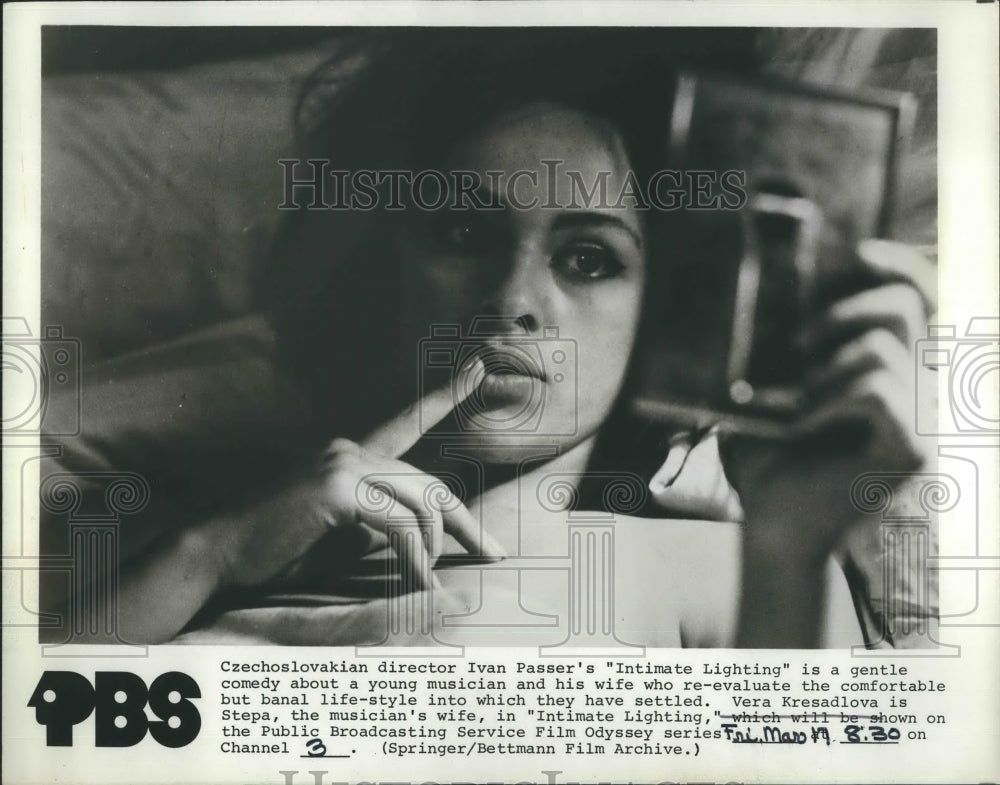 1972 Press Photo Vera Kresadlova Actress INTIMATE LIGHTING - Historic Images