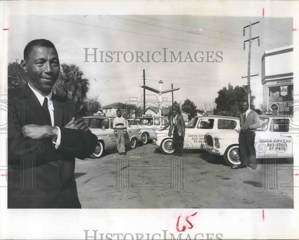 1963 Press Photo Quick City Cab H Curington A Manuel  JM DeLaney - Historic Images