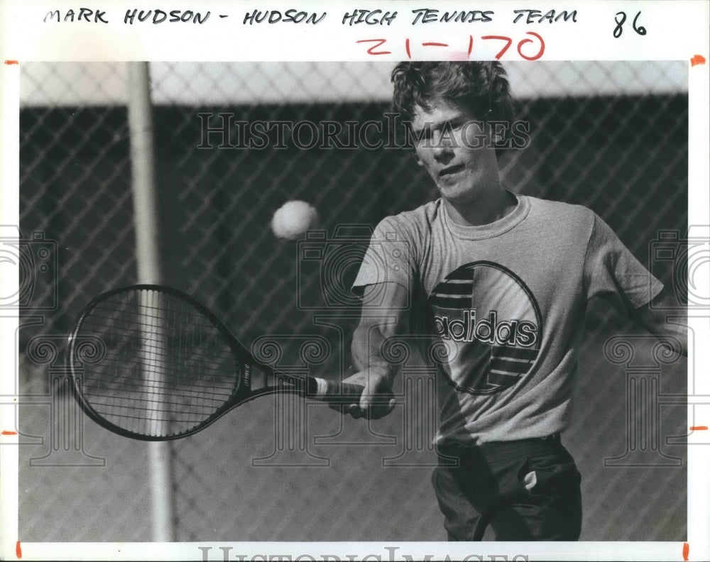 1983 Press Photo Mark Hudson Hudson High Tennis Player Top Singles Player - Historic Images