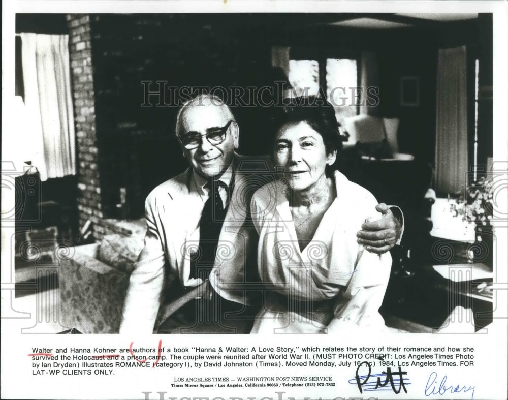 Walter and Hanna Kohner Co-Authors of &quot;Hanna &amp; Walter: A Love Story&quot;-Historic Images