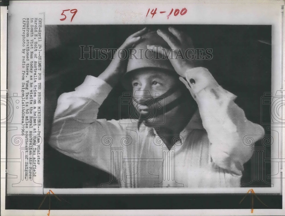 1966 Press Photo Australia PM Harold Holt - Historic Images