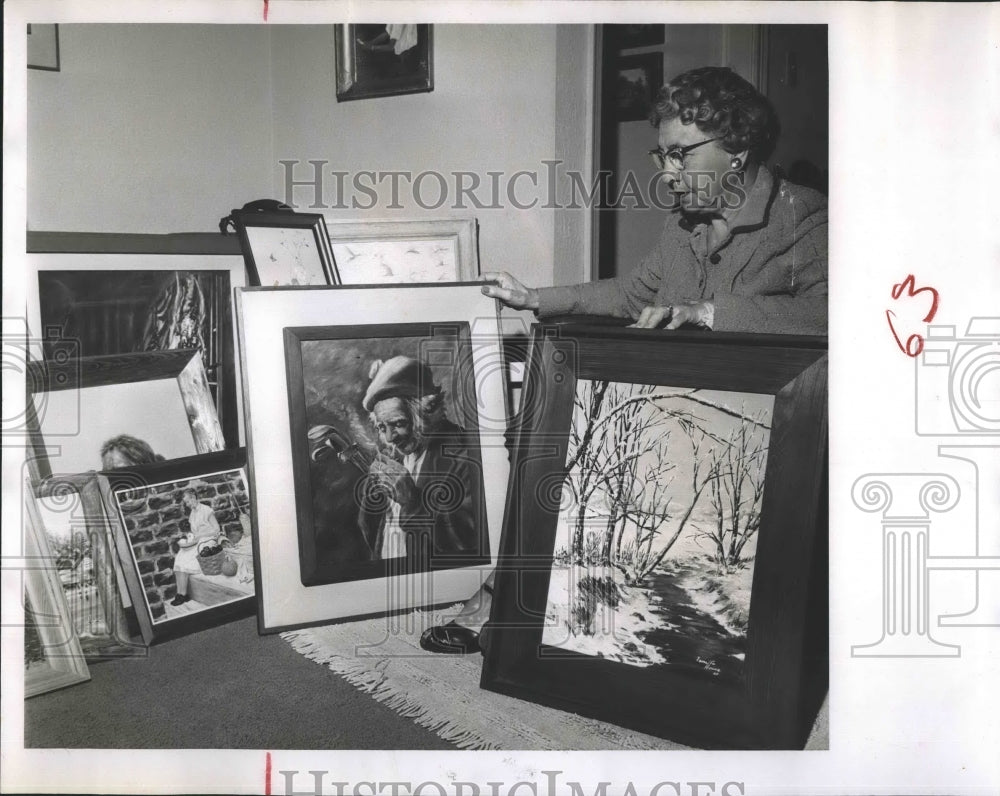 1961 Press Photo Mrs. Harry B. House Artist - Historic Images