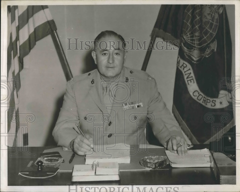 1953 Press Photo USMC Col. Hough - Historic Images