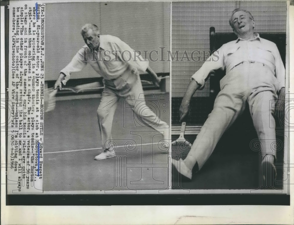 1966 Press Photo Horton Playing Tennis - RSH17975 - Historic Images