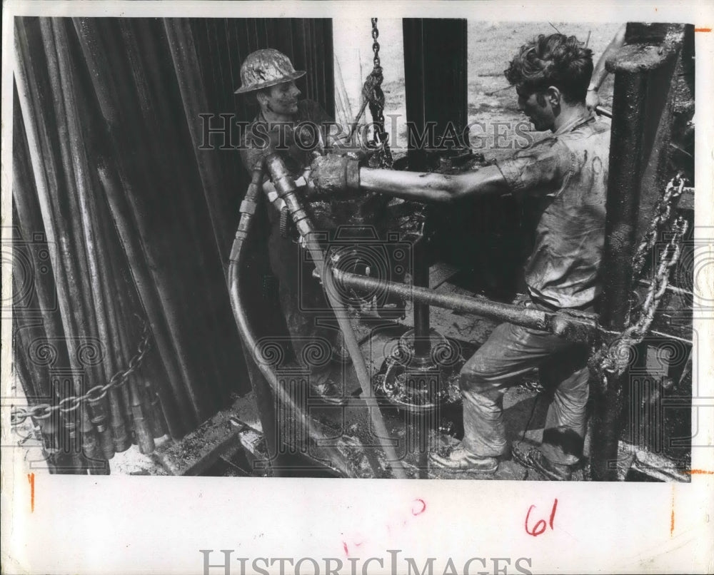 1969 Men Work on New Oil Well-Historic Images