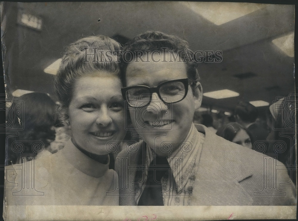 1972 Press Photo William Dockerty &amp; Wife - Historic Images