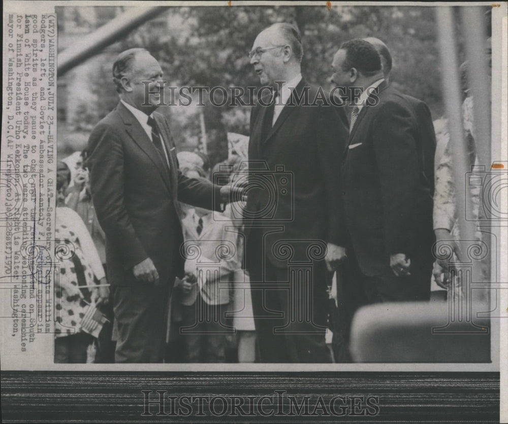 1970 Seccy of State William Rodgers, Soviet Amb. Aantoly Dortrynin-Historic Images
