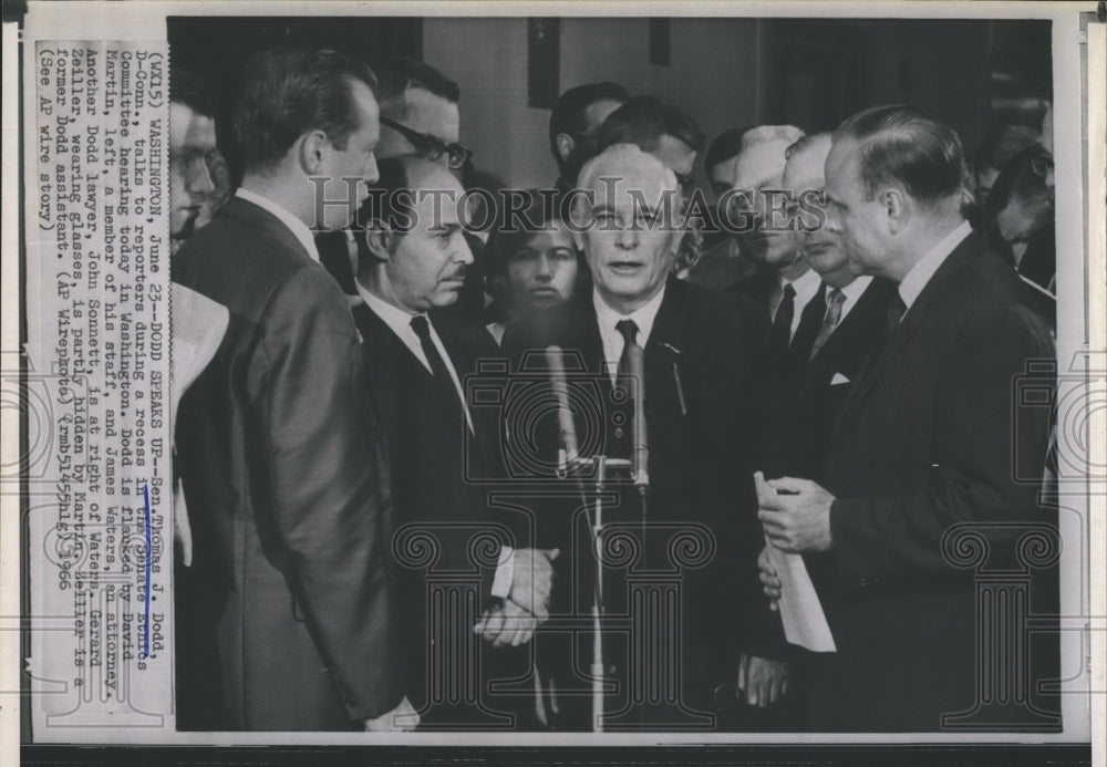 1966 Press Photo Sen. Thomas Dodd in Misconduct Trial - Historic Images