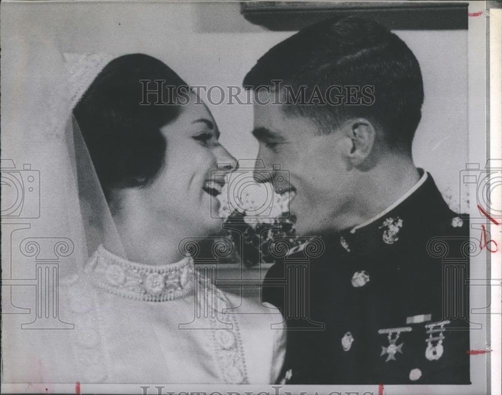 Press Photo Lynda Johnson Charles Robb Wedding - Historic Images