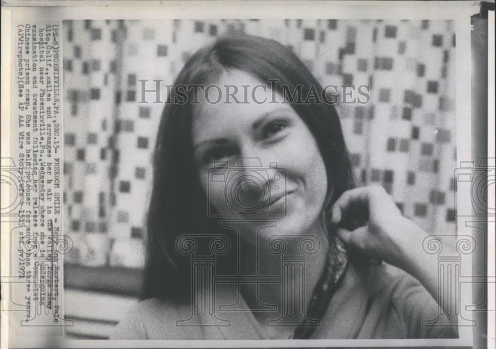 1971 Press Photo Mary Ann Harbert in Valley Forge Army hospital - Historic Images
