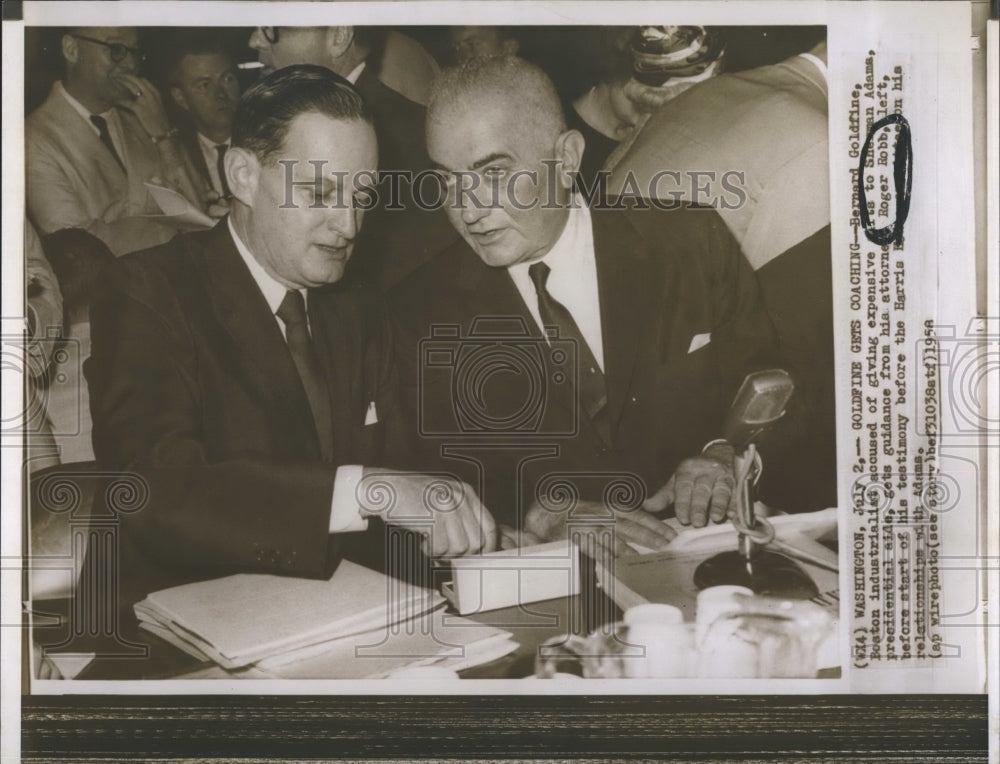 1958 Boston Industrialist Bernard Goldfine and Attorney Roger Robb-Historic Images