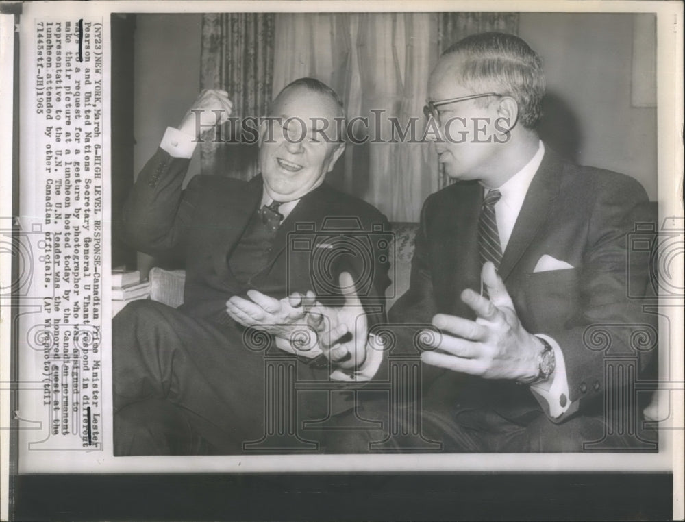 1963 Press Photo Canadian Prime Minister Lester Pearson - RSH18681 - Historic Images