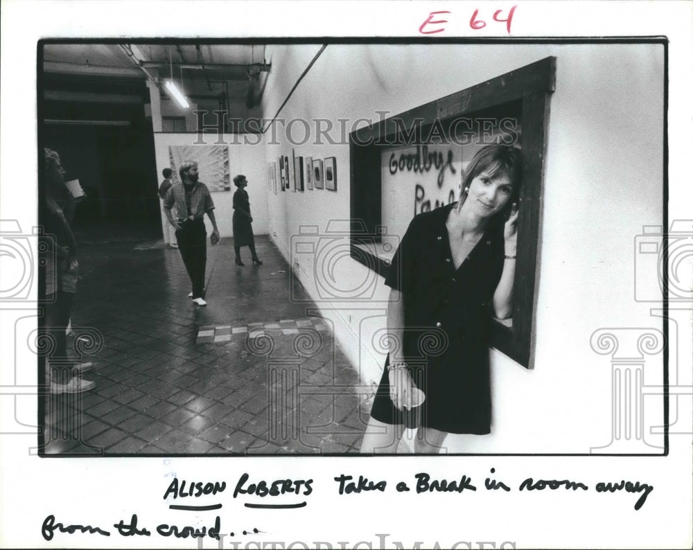 1986 Press Photo Alison Roberts Art Group Instigator "Save the Studebaker" - Historic Images