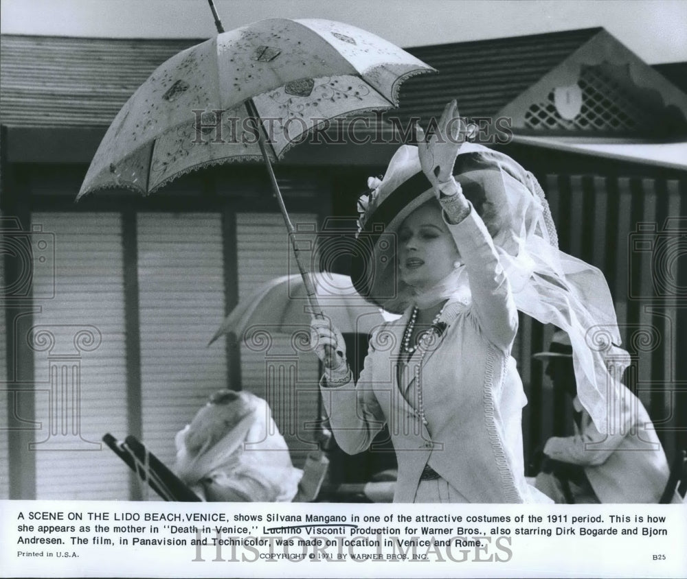 1971 Press Photo Silvana Mangano in 'Death in Venice" - Historic Images