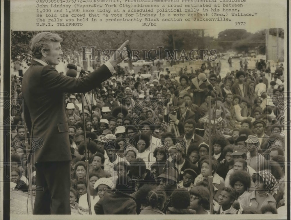 1972 Press Photo John Lindsay New York Mayor - RSH18795 - Historic Images