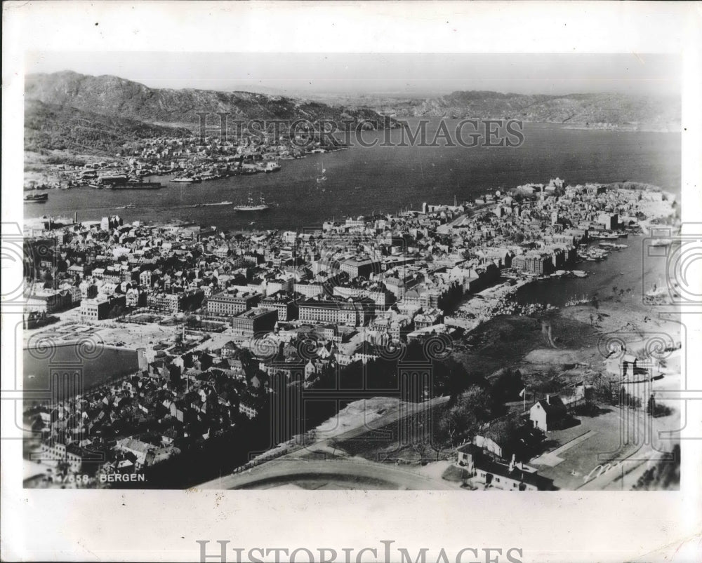 Press Photo Bergen, Norway, second largest city in Norway - Historic Images