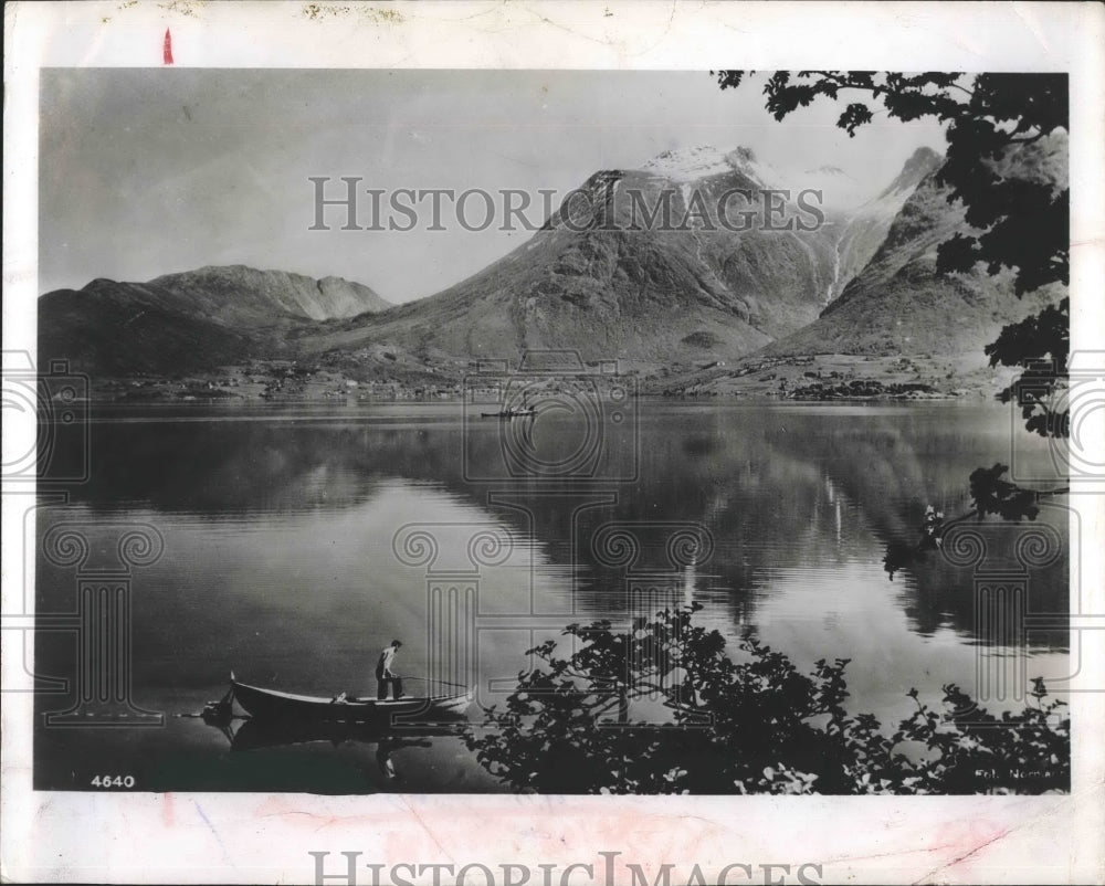 1958 Press Photo Norwegian Travel Hardanger Fjord - Historic Images