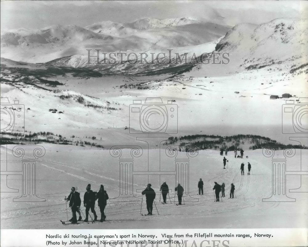 1973 Press Photo Nordic Ski touring is sport in Norway - Historic Images