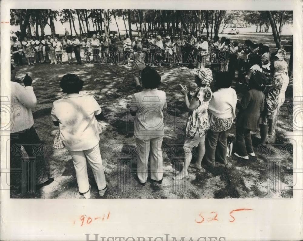 1976 Press Photo Senior Citizens Picnic - RSH19003 - Historic Images