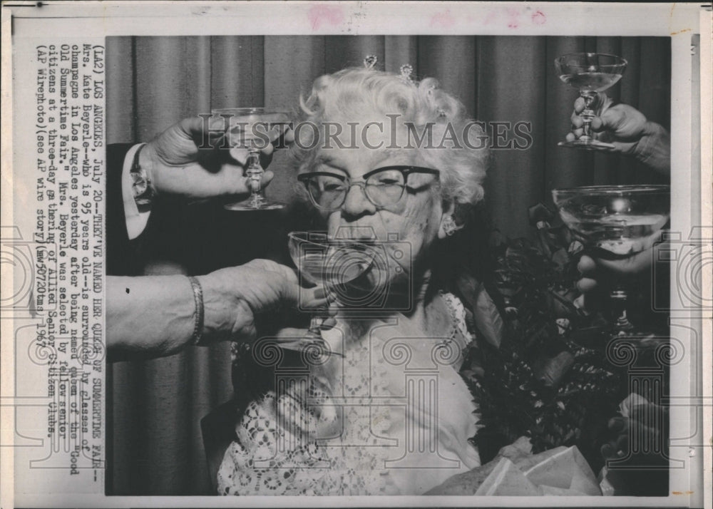 1967 Press Photo Mrs Kate Beyerle 95 - Historic Images