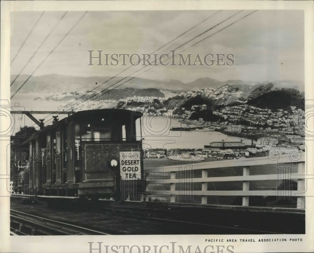 1960 Press Photo New Zealand Capital Wellington Cable Car - Historic Images