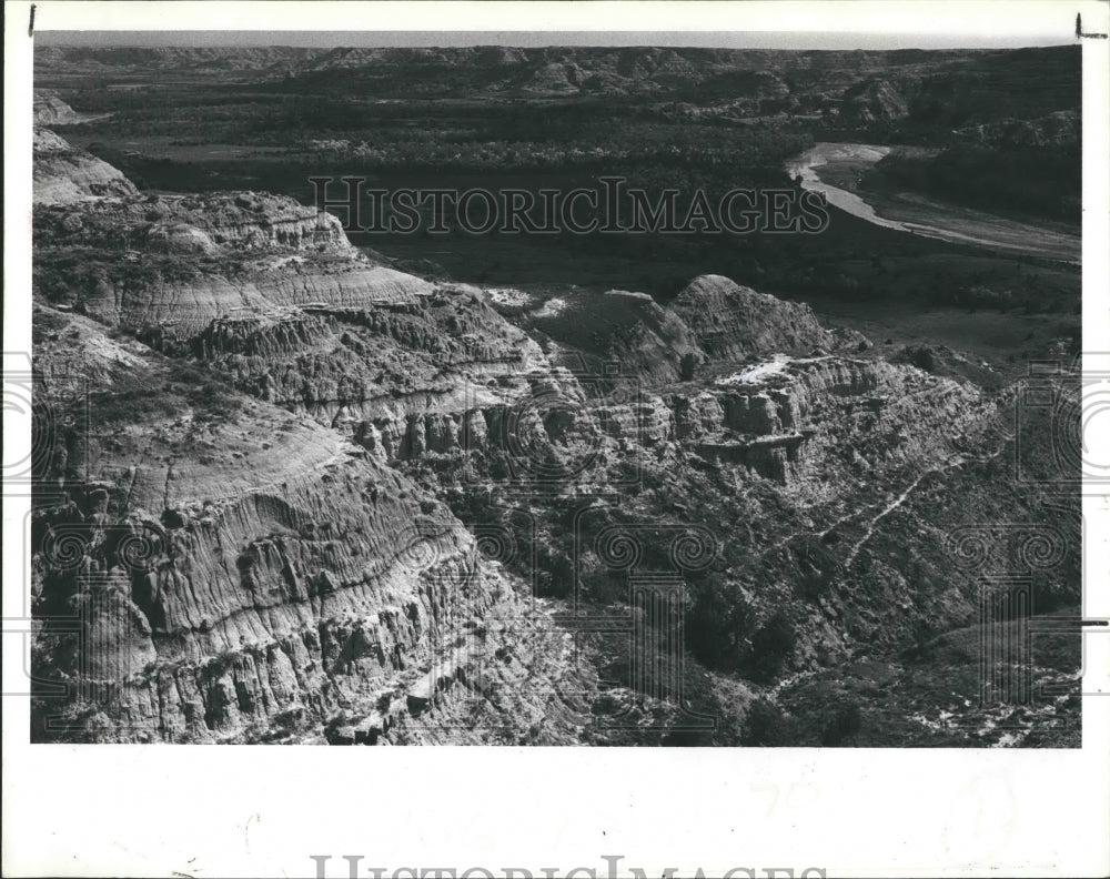 1978 Press Photo these ruffed and colorful buttes of N.D badlands - RSH19127 - Historic Images